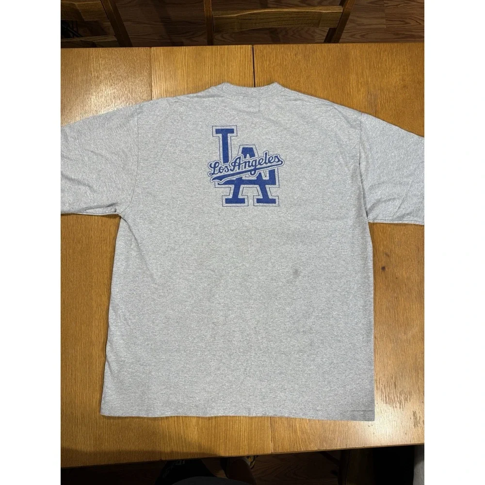 Los Angeles LA‎ Graphic T-Shirt Mens 2XL Pro Team Super Heavyweight Gray Y2K